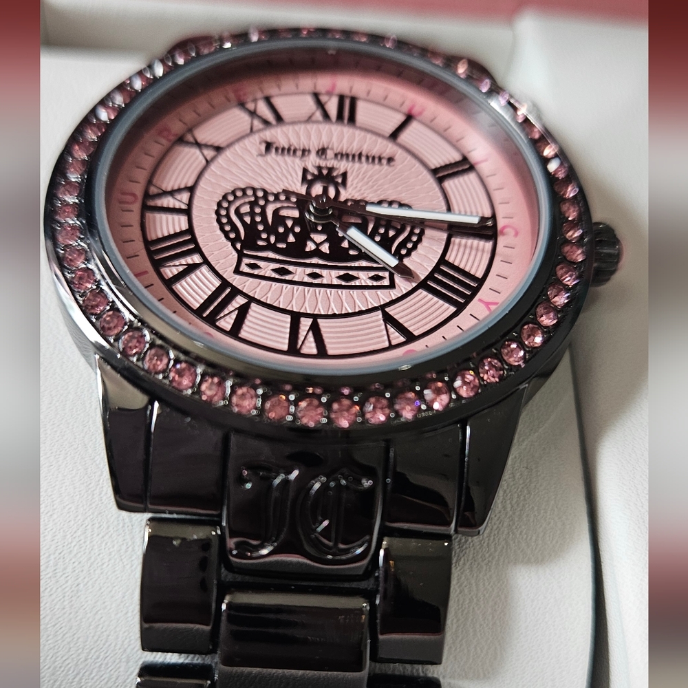 Juicy Couture Pink Crystal Accent Women's Watch - Picture 7 of 11